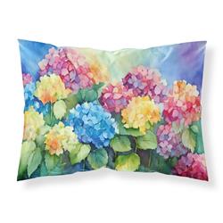 20.5 x 30 in. Unisex Hydrangeas in Watercolor Fabric Standard Pillowcase