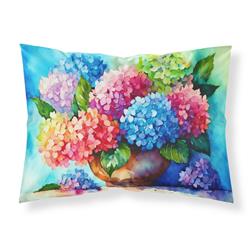 20.5 x 30 in. Unisex Hydrangeas in Watercolor Fabric Standard Pillowcase