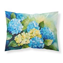 20.5 x 30 in. Unisex Hydrangeas in Watercolor Fabric Standard Pillowcase