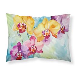 20.5 x 30 in. Unisex Orchids in Watercolor Fabric Standard Pillowcase