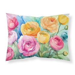 20.5 x 30 in. Unisex Ranunculus in Watercolor Fabric Standard Pillowcase