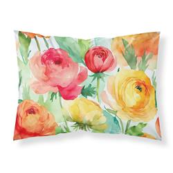 20.5 x 30 in. Unisex Ranunculus in Watercolor Fabric Standard Pillowcase