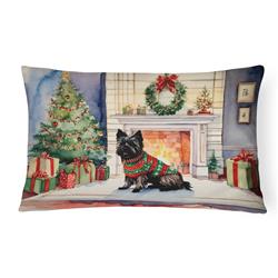 16 x 12 in. Unisex Cairn Terrier Christmas Fabric Decorative Pillow