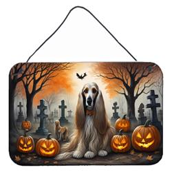 DAC2003DS812 12 x 8 in. Afghan Hound Spooky Halloween Wall or Door Hanging Prints