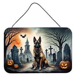 DAC2013DS812 12 x 8 in. Belgian Malinois Spooky Halloween Wall or Door Hanging Prints