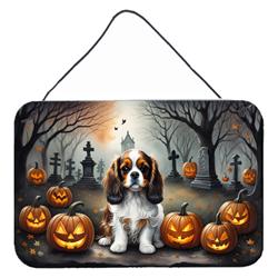 DAC2029DS812 12 x 8 in. Cavalier Spaniel Spooky Halloween Wall or Door Hanging Prints