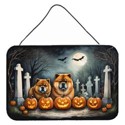 DAC2034DS812 12 x 8 in. Chow Chow Spooky Halloween Wall or Door Hanging Prints