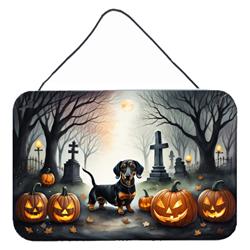 DAC2037DS812 12 x 8 in. Dachshund Spooky Halloween Wall or Door Hanging Prints