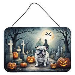 DAC2039DS812 12 x 8 in. English Bulldog Spooky Halloween Wall or Door Hanging Prints