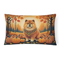 16 x 12 in. Unisex Chow Chow Fall Fabric Decorative Pillow
