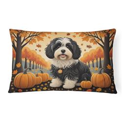 16 x 12 in. Unisex Havanese Fall Fabric Decorative Pillow