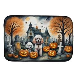DAC2067DDM 21 x 14 in. Poodle Spooky Halloween Dish Drying Mat