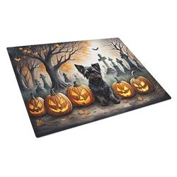 DAC2002LCB 15 x 12 in. Unisex Affenpinscher Spooky Halloween Glass Cutting Board - Large