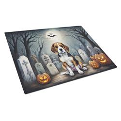 DAC2011LCB 15 x 12 in. Unisex Beagle Spooky Halloween Glass Cutting Board - Large