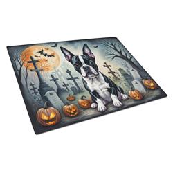 DAC2021LCB 15 x 12 in. Unisex Boston Terrier Spooky Halloween Glass Cutting Board - Large