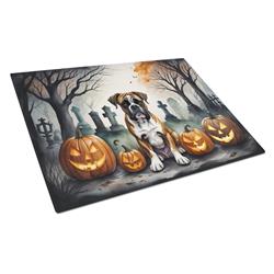 DAC2026LCB 15 x 12 in. Unisex Boxer Spooky Halloween Glass Cutting Board - Large