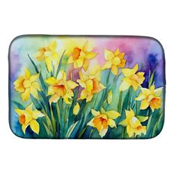 DAC1560DDM 21 x 14 in. Daffodils in Watercolor Dish Drying Mat