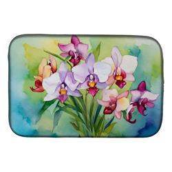 DAC1563DDM 21 x 14 in. Orchids in Watercolor Dish Drying Mat