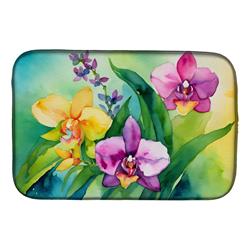 DAC1564DDM 21 x 14 in. Orchids in Watercolor Dish Drying Mat