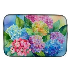 21 x 14 in. Unisex Hydrangeas in Watercolor Dish Drying Mat