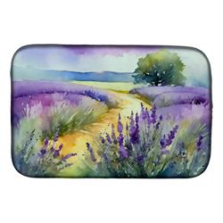 21 x 14 in. Unisex Lavender in Watercolor Dish Drying Mat