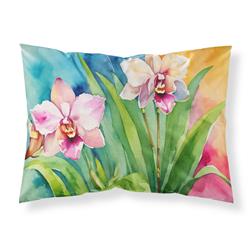 20.5 x 30 in. Unisex Orchids in Watercolor Fabric Standard Pillowcase