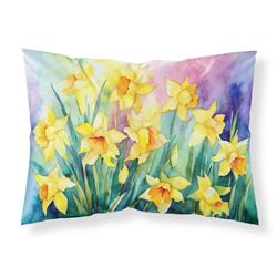20.5 x 30 in. Unisex Daffodils in Watercolor Fabric Standard Pillowcase