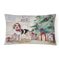 16 x 12 in. Unisex Beagle Christmas Fabric Decorative Pillow
