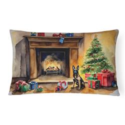 16 x 12 in. Unisex Belgian Malinois Christmas Fabric Decorative Pillow