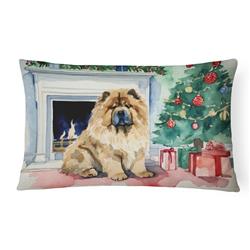 16 x 12 in. Unisex Chow Chow Christmas Fabric Decorative Pillow