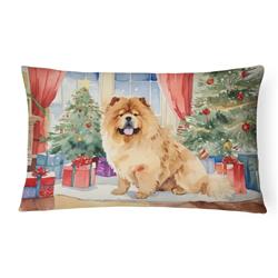 16 x 12 in. Unisex Chow Chow Christmas Fabric Decorative Pillow