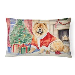 16 x 12 in. Unisex Chow Chow Christmas Fabric Decorative Pillow