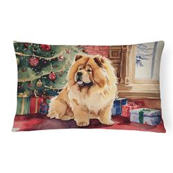 16 x 12 in. Unisex Chow Chow Christmas Fabric Decorative Pillow