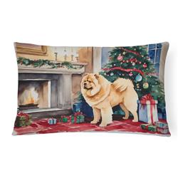 16 x 12 in. Unisex Chow Chow Christmas Fabric Decorative Pillow