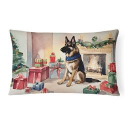 16 x 12 in. Unisex German Shepherd Christmas Fabric Decorative Pillow
