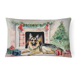 16 x 12 in. Unisex German Shepherd Christmas Fabric Decorative Pillow