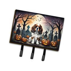 DAC2028TH68 9 x 6 in. Unisex Cavalier Spaniel Spooky Halloween Leash or Key Holder