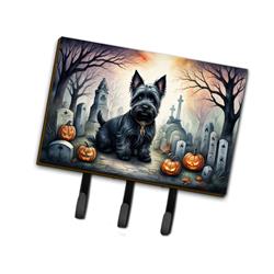 9 x 6 in. Unisex Scottish Terrier Spooky Halloween Leash or Key Holder