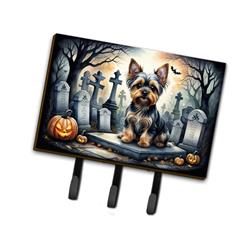 DAC2061TH68 9 x 6 in. Unisex Yorkshire Terrier Spooky Halloween Leash or Key Holder