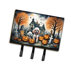 DAC2067TH68 9 x 6 in. Unisex Poodle Spooky Halloween Leash or Key Holder