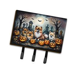 DAC2068TH68 9 x 6 in. Unisex Pomeranian Spooky Halloween Leash or Key Holder