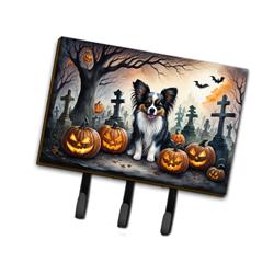 9 x 6 in. Unisex Papillon Spooky Halloween Leash or Key Holder