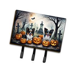 9 x 6 in. Unisex Papillon Spooky Halloween Leash or Key Holder