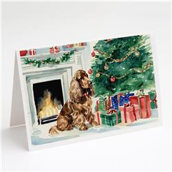 DAC1334GCA7P 5 x 7 in. Cocker Spaniel Christmas Greeting Cards & Envelopes - Pack of 8
