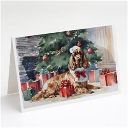 DAC1335GCA7P 5 x 7 in. Cocker Spaniel Christmas Greeting Cards & Envelopes - Pack of 8