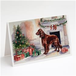 5 x 7 in. Irish Setter Christmas Greeting Cards & Envelopes - Pack of 8
