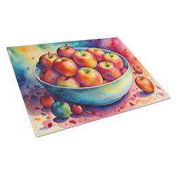 DAC1845LCB 15 x 12 in. Colorful Apples Glass Cutting Board - Large