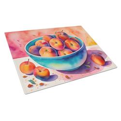 DAC1856LCB 15 x 12 in. Colorful Peaches Glass Cutting Board - Large