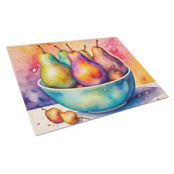 DAC1857LCB 15 x 12 in. Colorful Pears Glass Cutting Board - Large