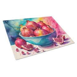 DAC1861LCB 15 x 12 in. Colorful Pomegranates Glass Cutting Board - Large
